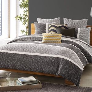 KAS Payton King Linen duvet cover and shams.